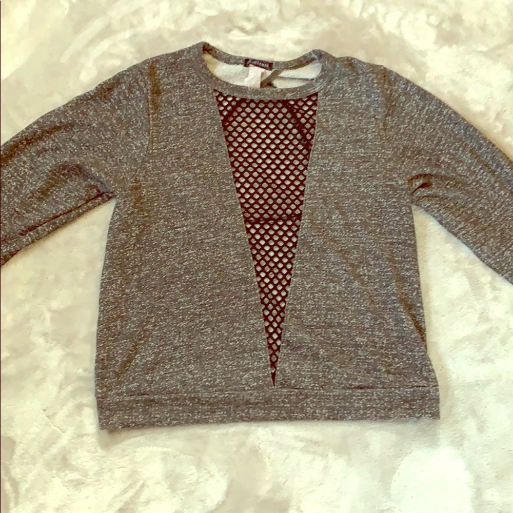 Gray crop sweatshirt